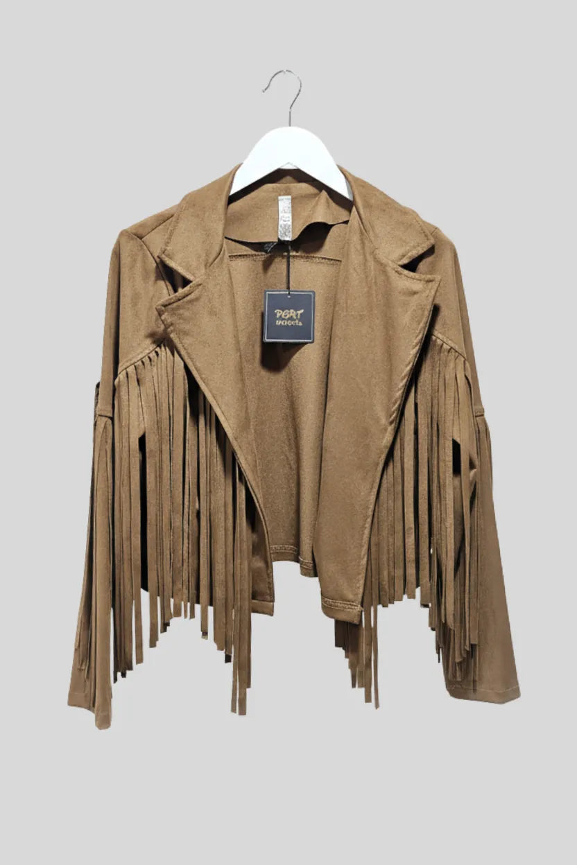 Tassel Fringe Suede Short Jacket
