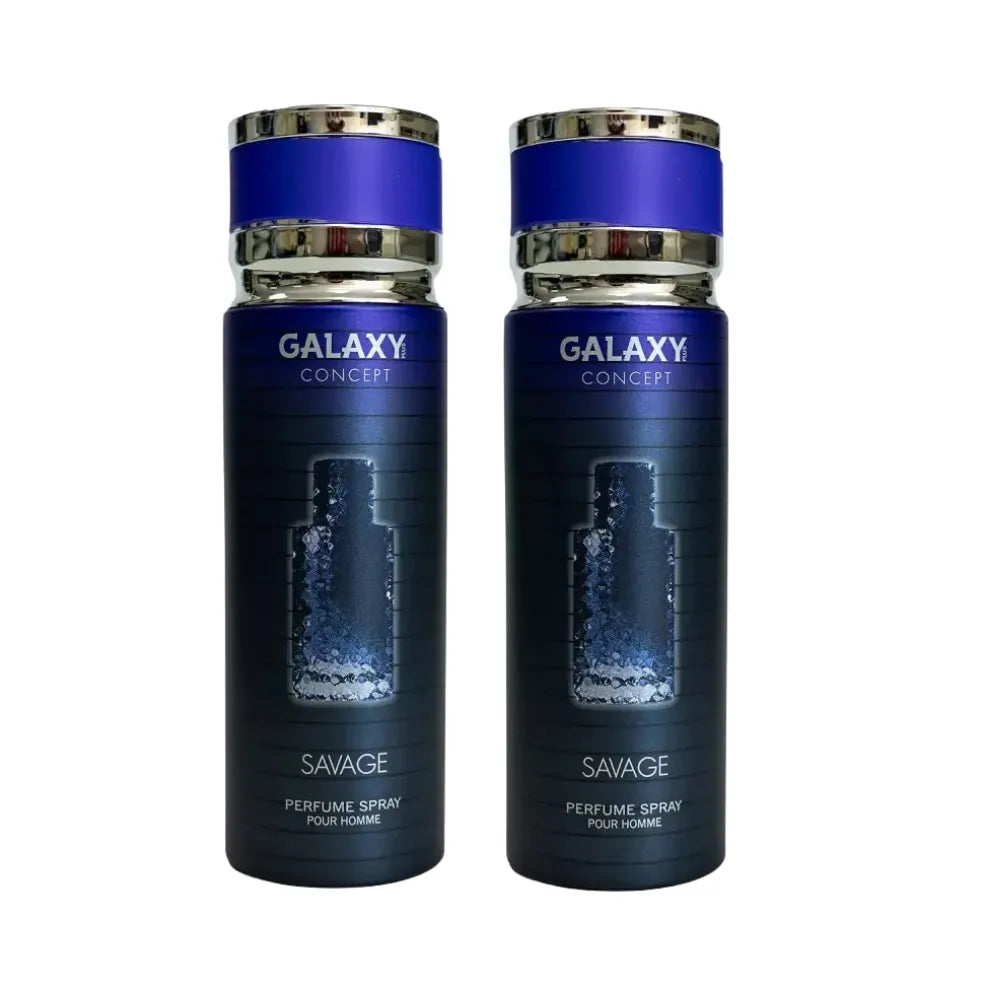 3 x Galaxy Plus Concept Savage Perfume Body Spray Inspired By Sauvage 200ml
