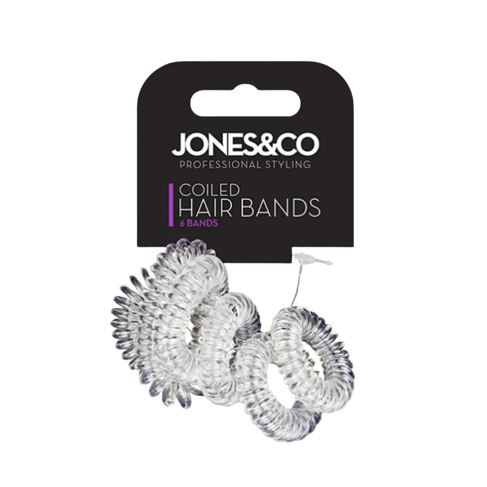 6 Pack Spiral Hair Bobbles – Coil Elastic Tie Bands