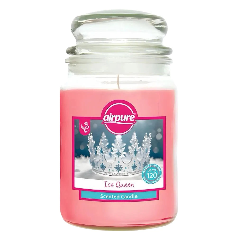 AirPureIceQueenScentedCandle_510gLargeJar_120HoursBurnTime
