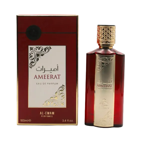 Ameerat perfume bottle and packaging on a white background