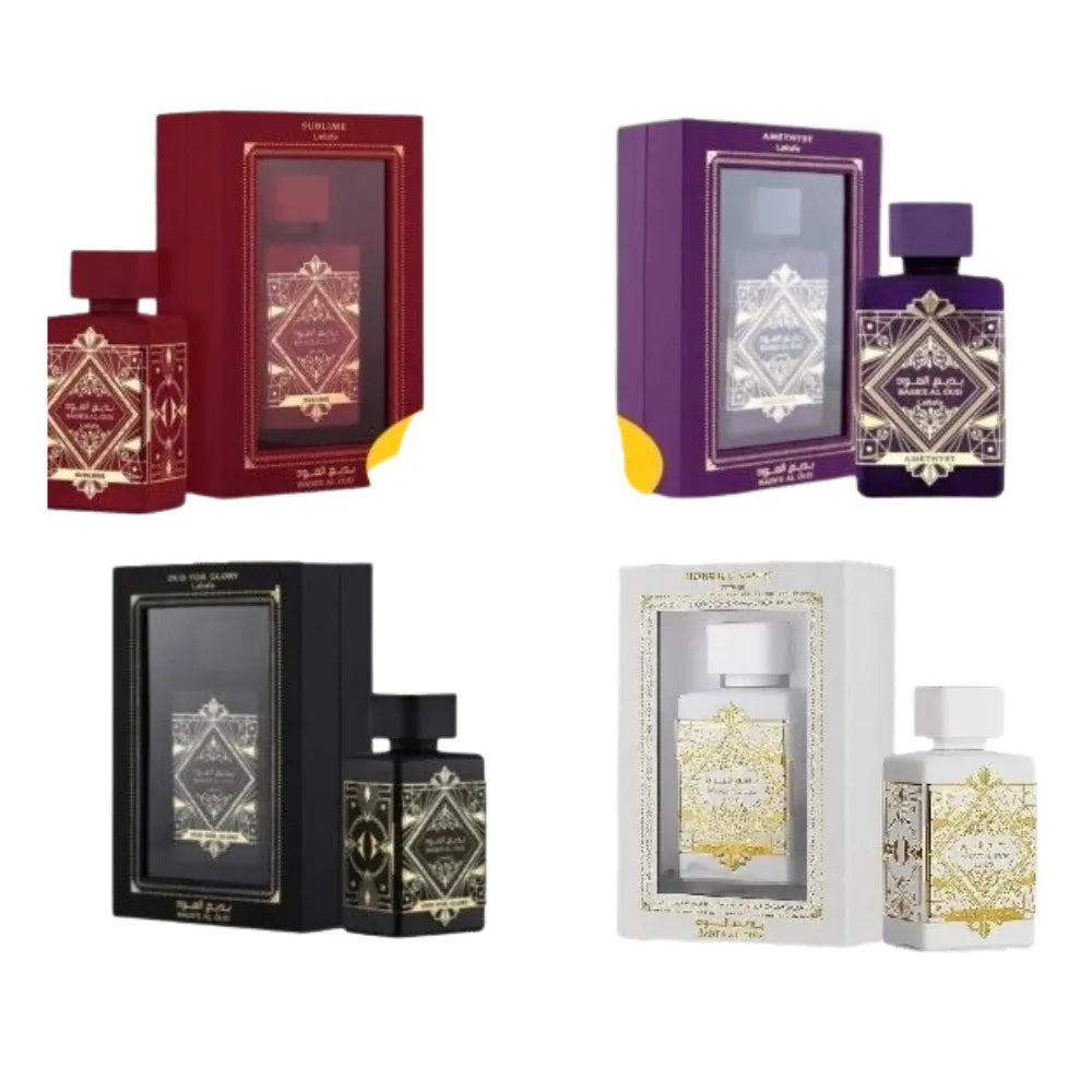 Badee Al Oud Bundle Pack – Oud for Glory & Amethyst Sublime EDP 100ml by Lattafa