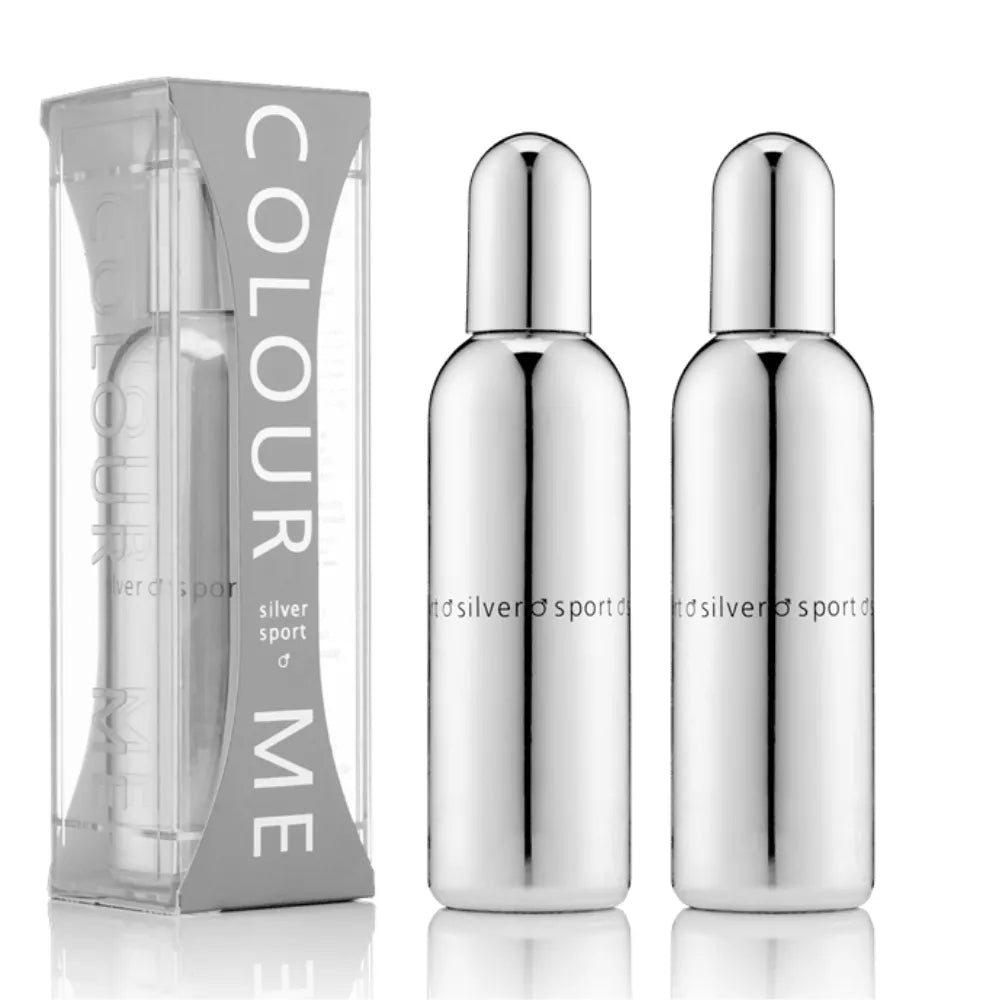 Colour Me Silver Sport Eau De Parfum for Him – Men's Fresh Citrus Spicy Fragrance
