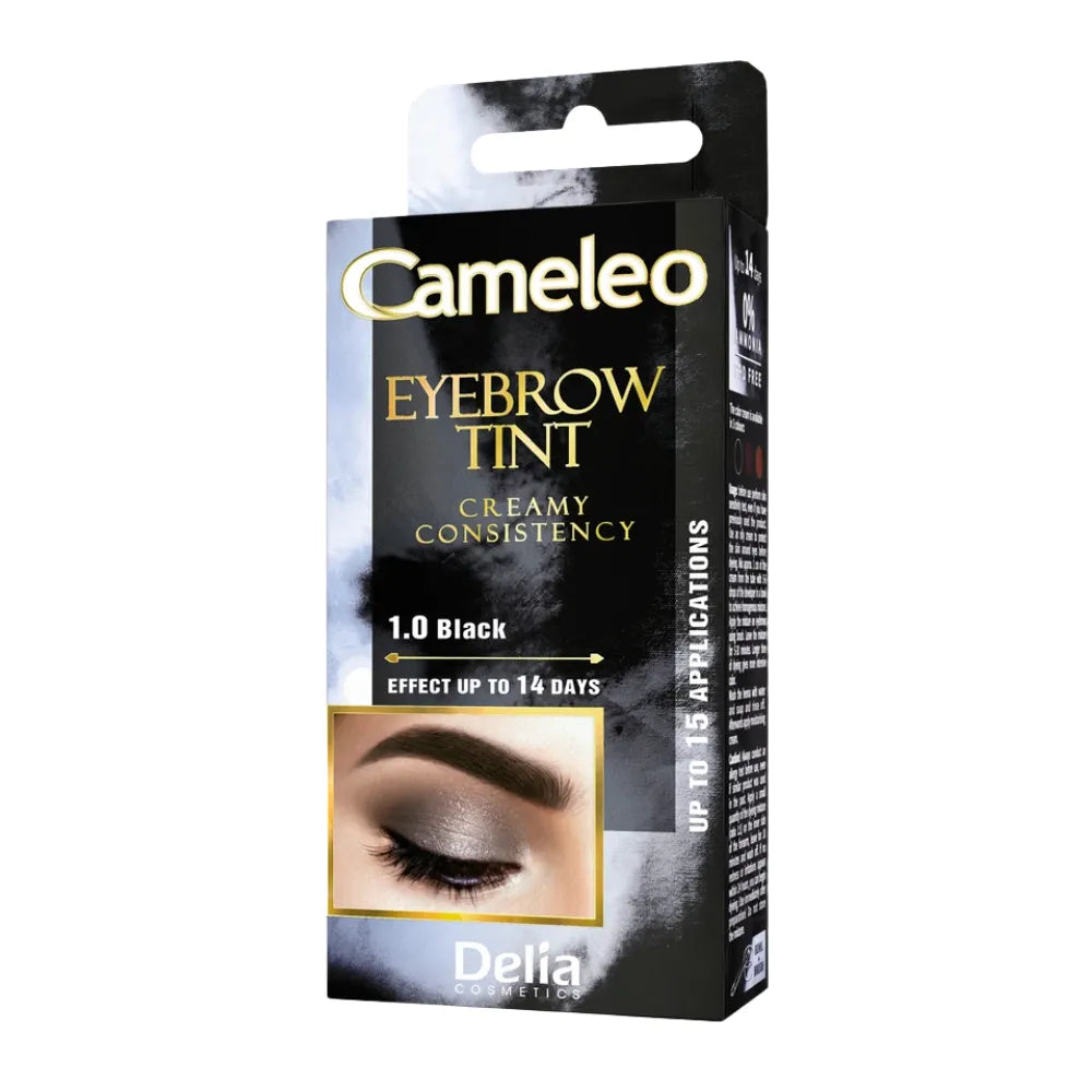 Cameleo eyebrow tint packaging on a white background