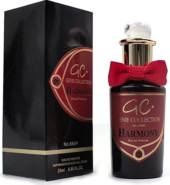 GC Genie Collection Harmony perfume bottle with packaging on a white background