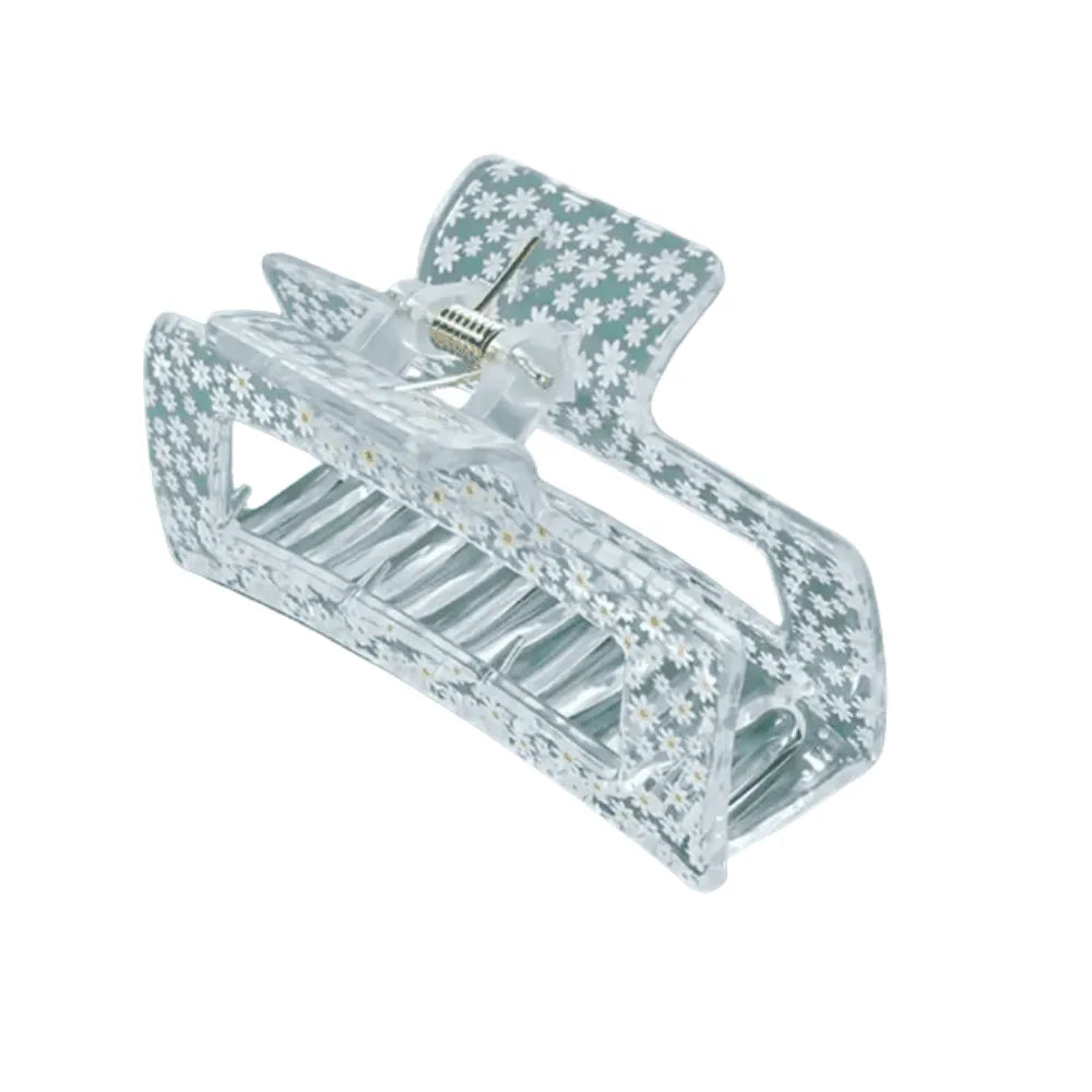Hair Clamp Clear Flower