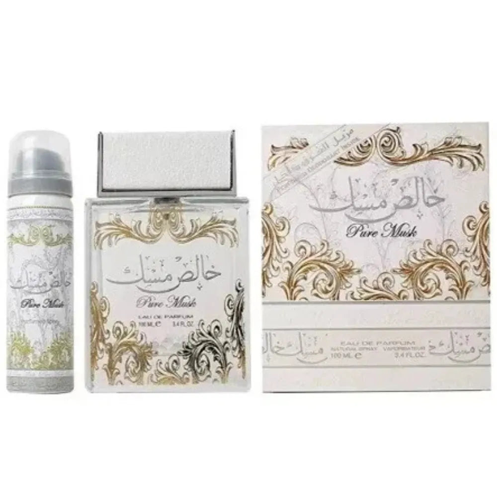 Khalis Musk Eau de Parfum 100ml + 50ml Deo Gift – Pure Musk by Lattafa