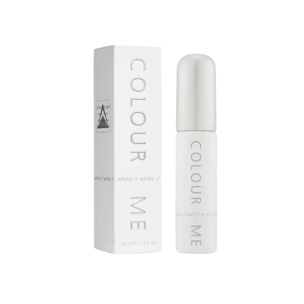White lipstick with packaging labeled 'COLOUR ME' on a white background