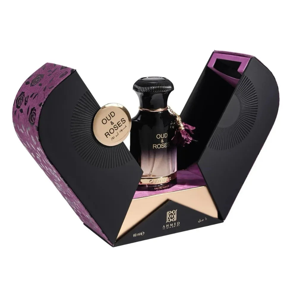 Oud and Roses Perfume 60ml  By Ahmed Al Maghribi  New Packaging