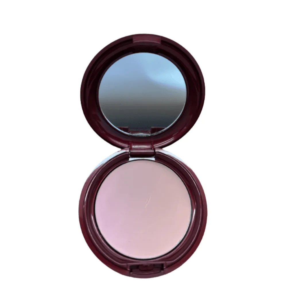 Compact powder with mirror on a white background