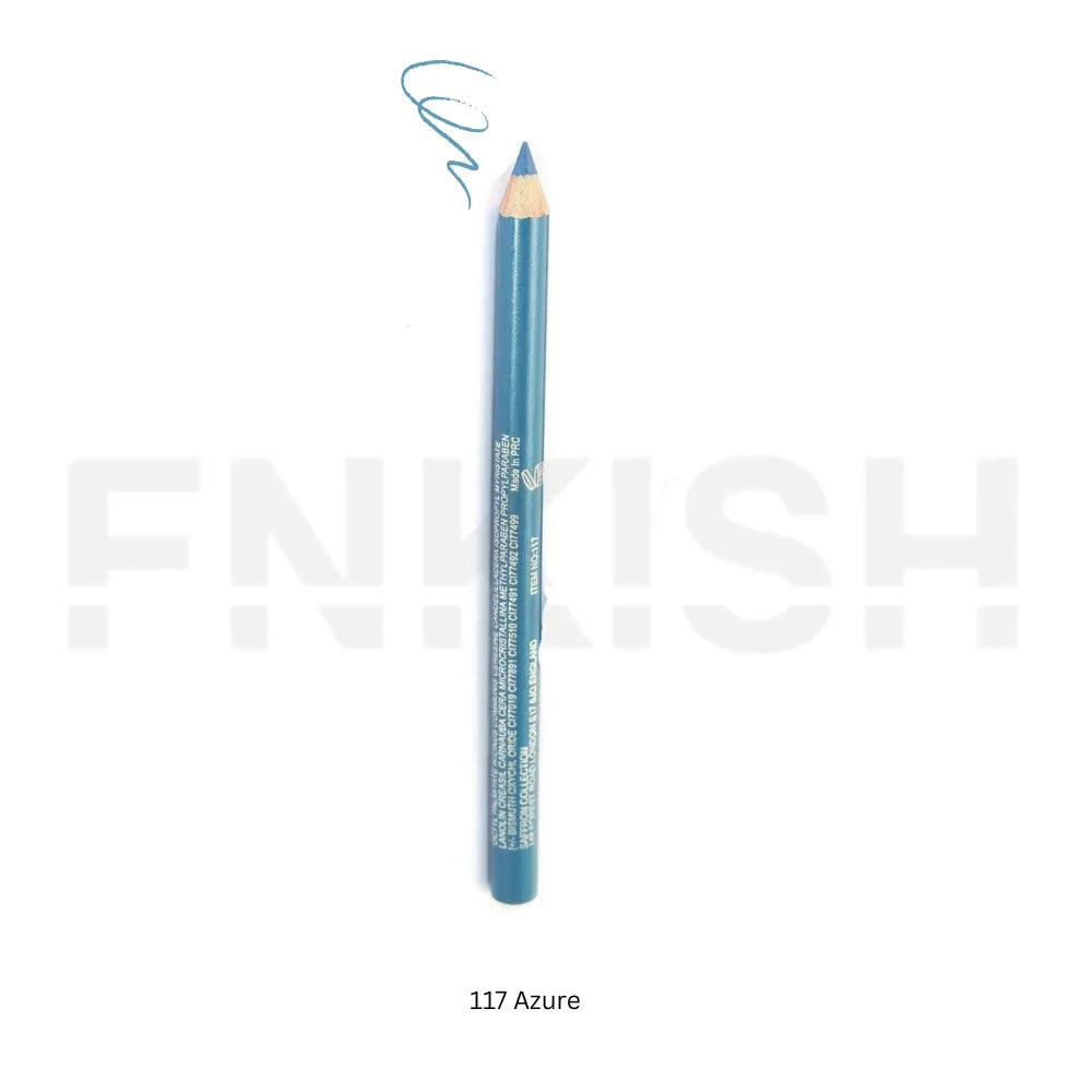 Blue eyeliner pencil with 'FINISH' branding on a white background