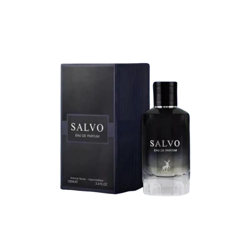 Salvo Eau de Parfum bottle and packaging on a white background