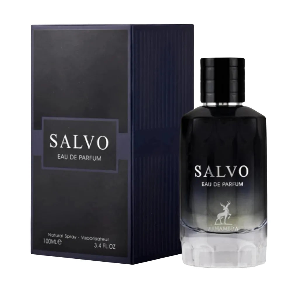 Salvo Eau de Parfum bottle and packaging on a white background