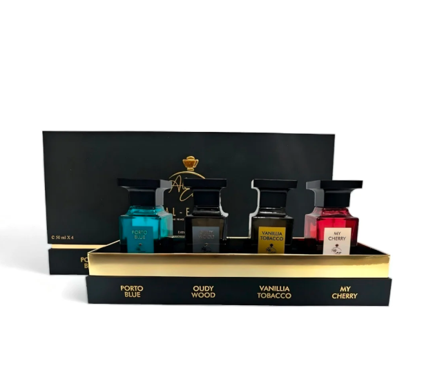AL-EMAM Black 4 Piece Perfume Gift Set (4 x 50ml Extrait De Parfum)