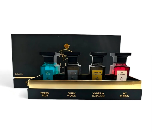 AL-EMAM Black 4 Piece Perfume Gift Set (4 x 50ml Extrait De Perfume)
