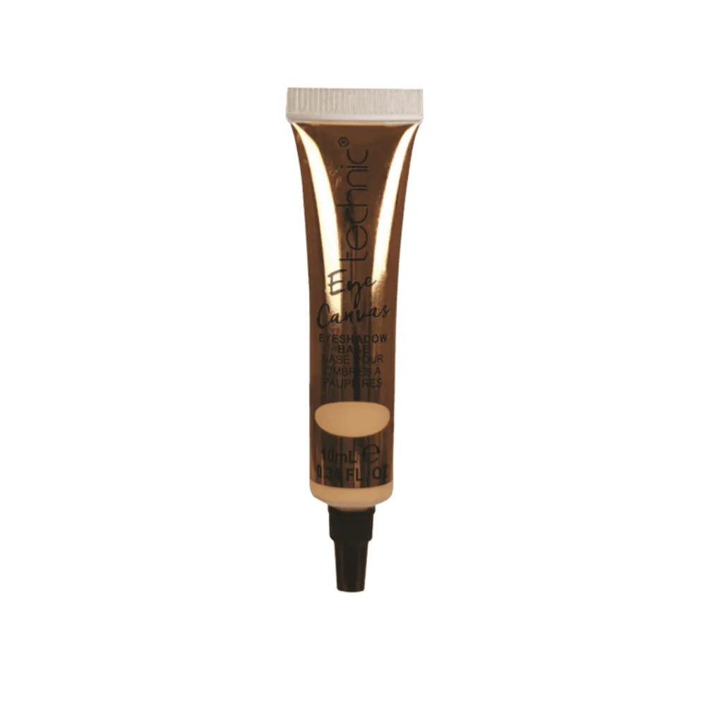 Cosmetic tube with a beige color on a white background
