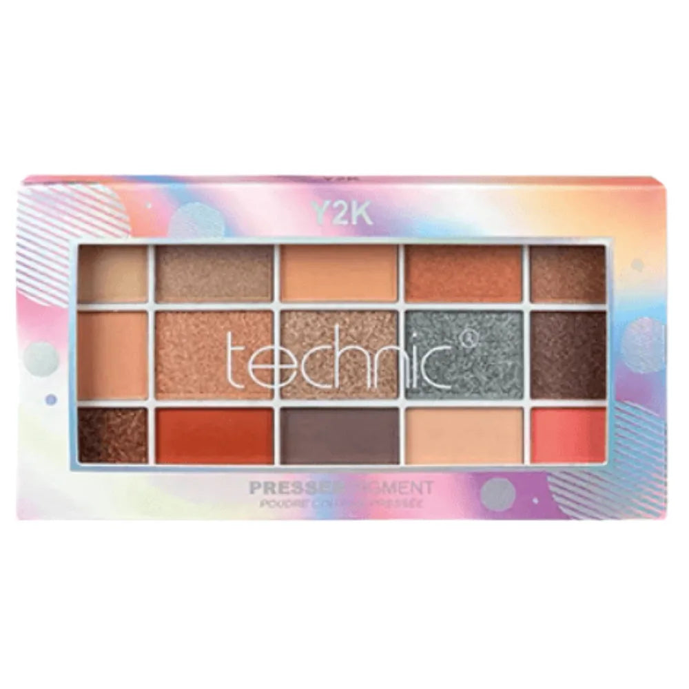 Makeup palette with 'technic' branding on a white background