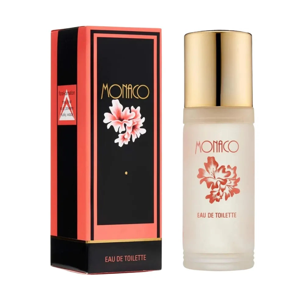Monaco Eau de Toilette bottle and packaging on a white background