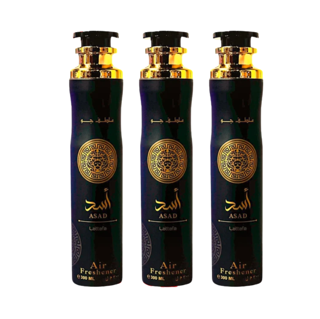 ASAD Air Freshner By Lataffa Oud Air Freshener Luxury Room Spray 300ml x 3 Pack