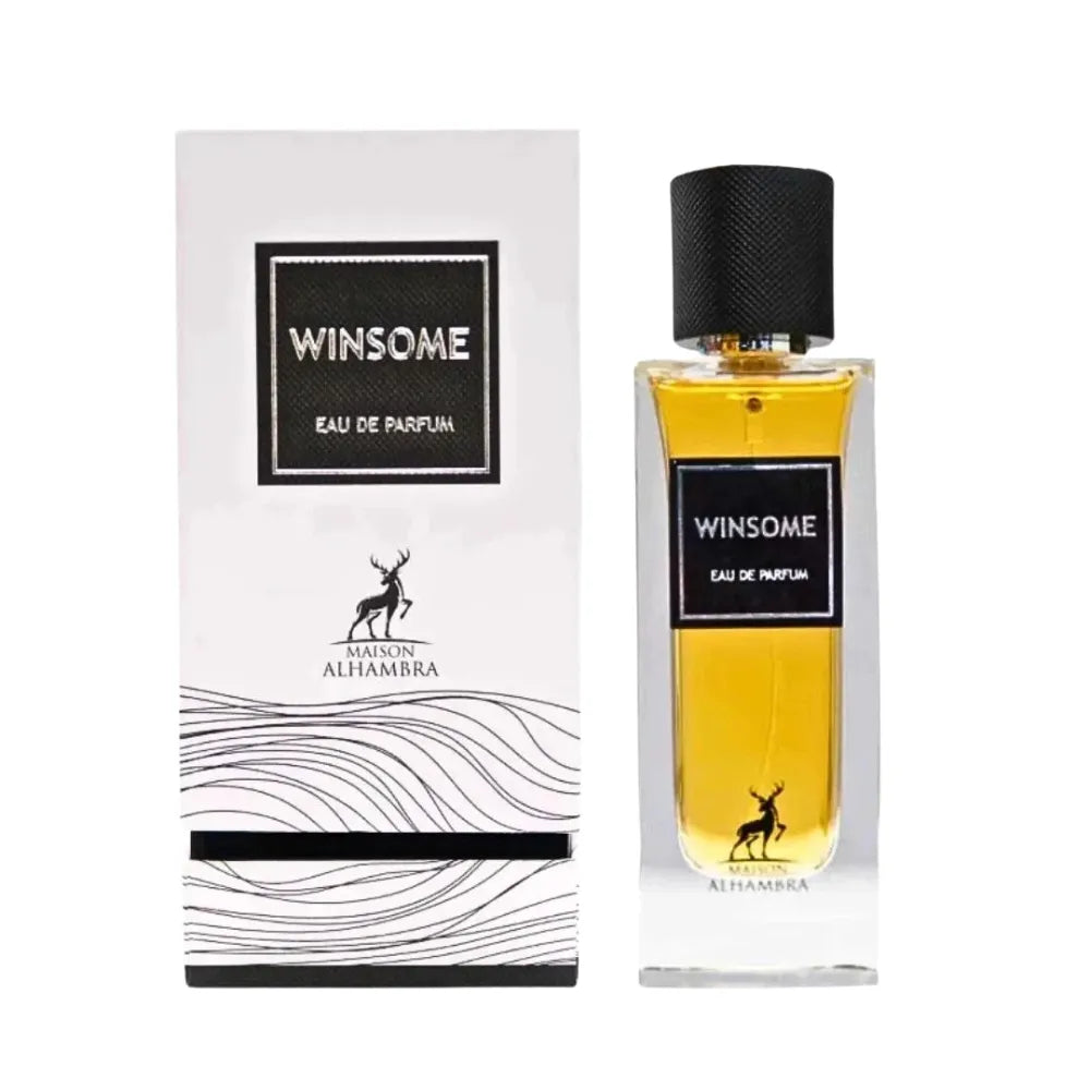 Winsome Eau de Parfum bottle and packaging on a white background