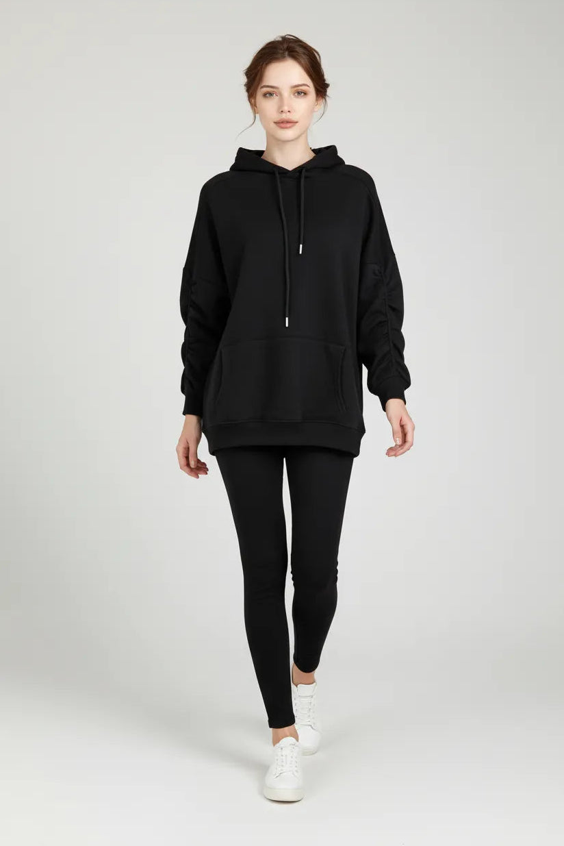 Women's plain black hoodies