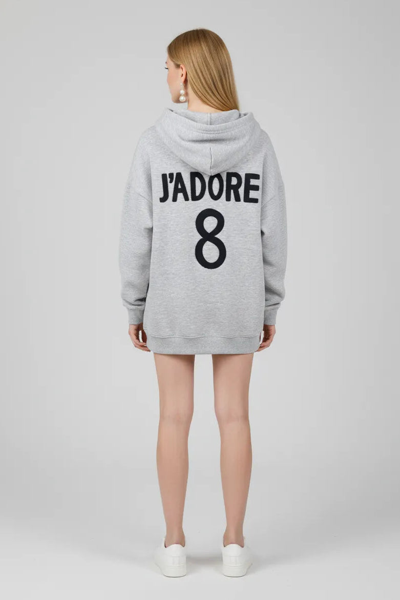 Women's plain grey jadore hoodies