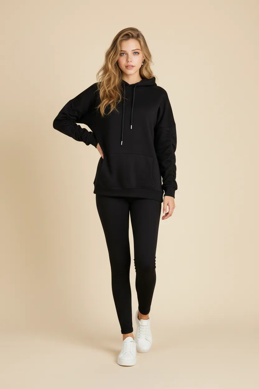 Women's plain black hoodies