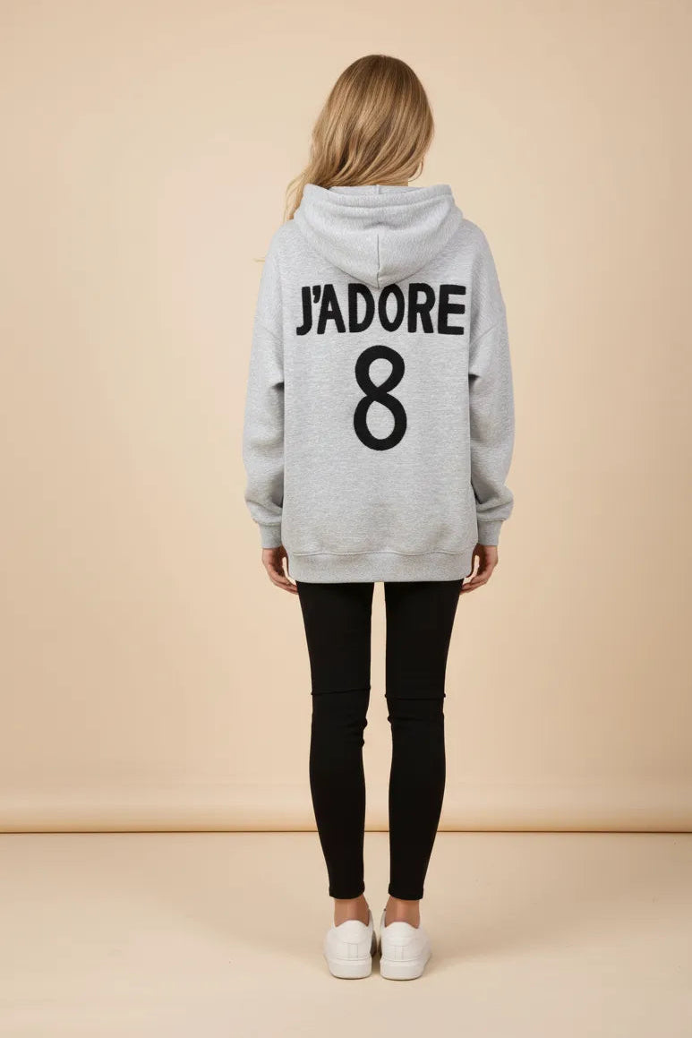 Women's plain grey jadore hoodies