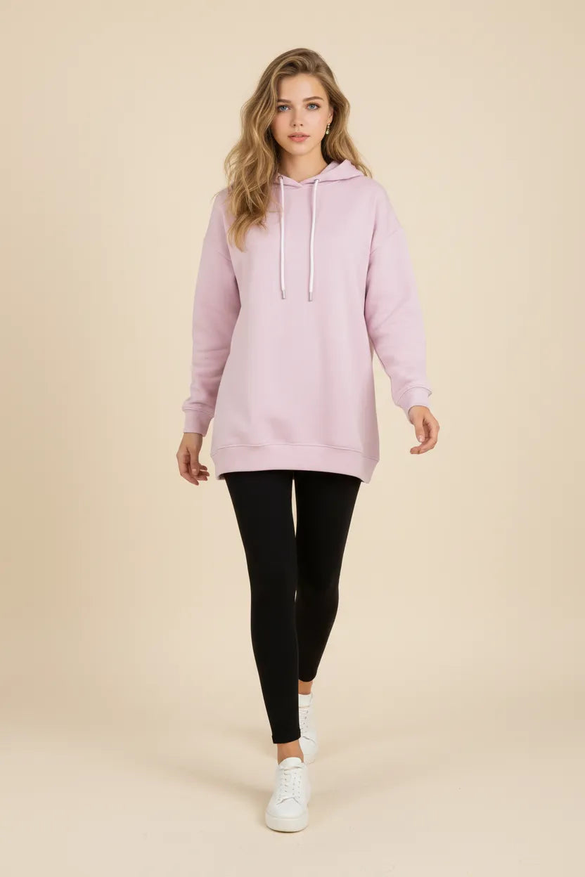 Women's plain pink jadore hoodies
