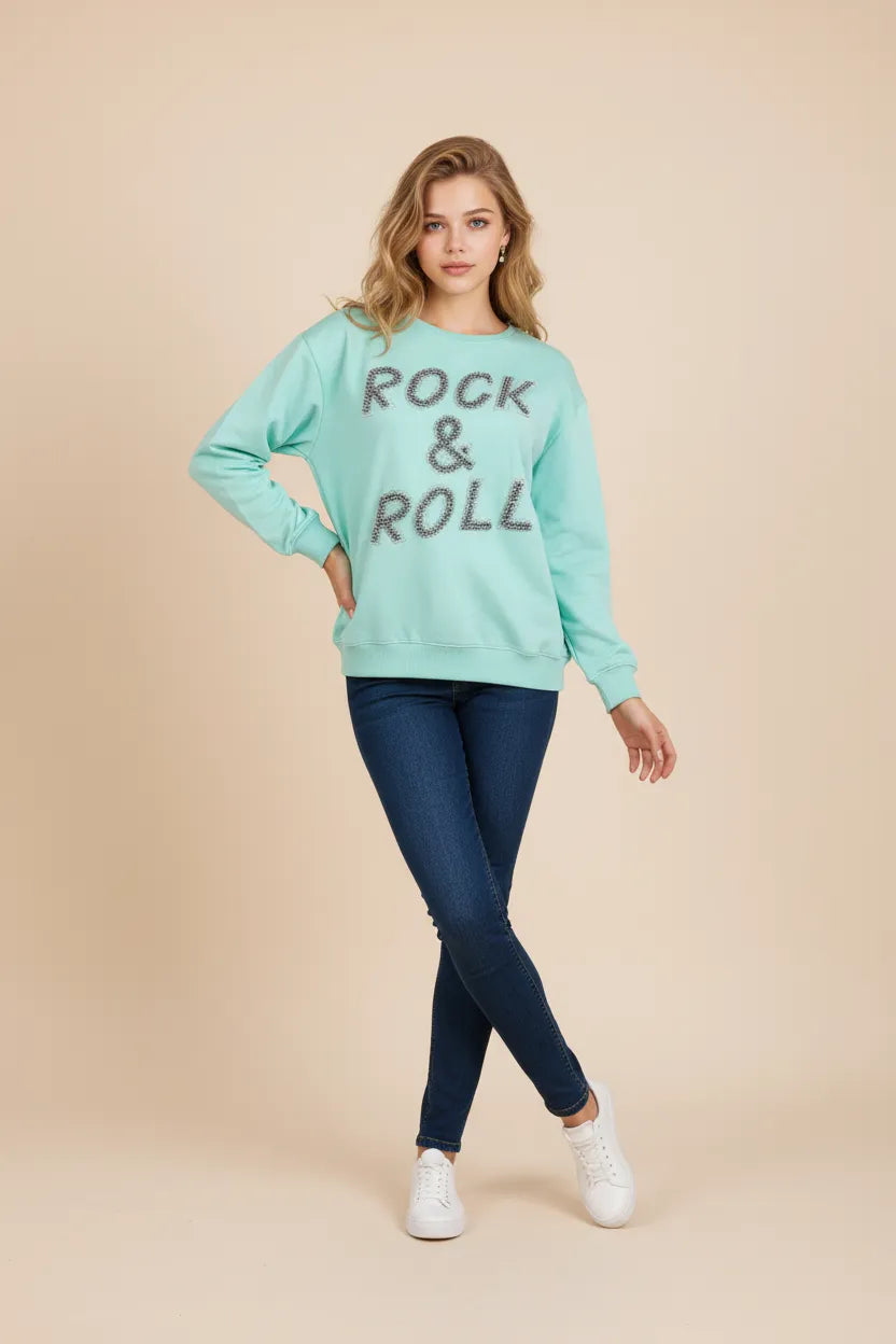 Women's Rock &amp; Roll Sweatshirt – Green