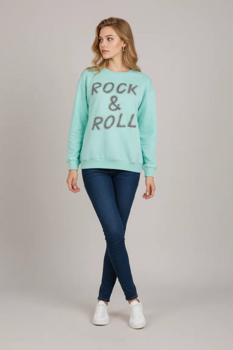 Women's Rock &amp; Roll Sweatshirt – Green